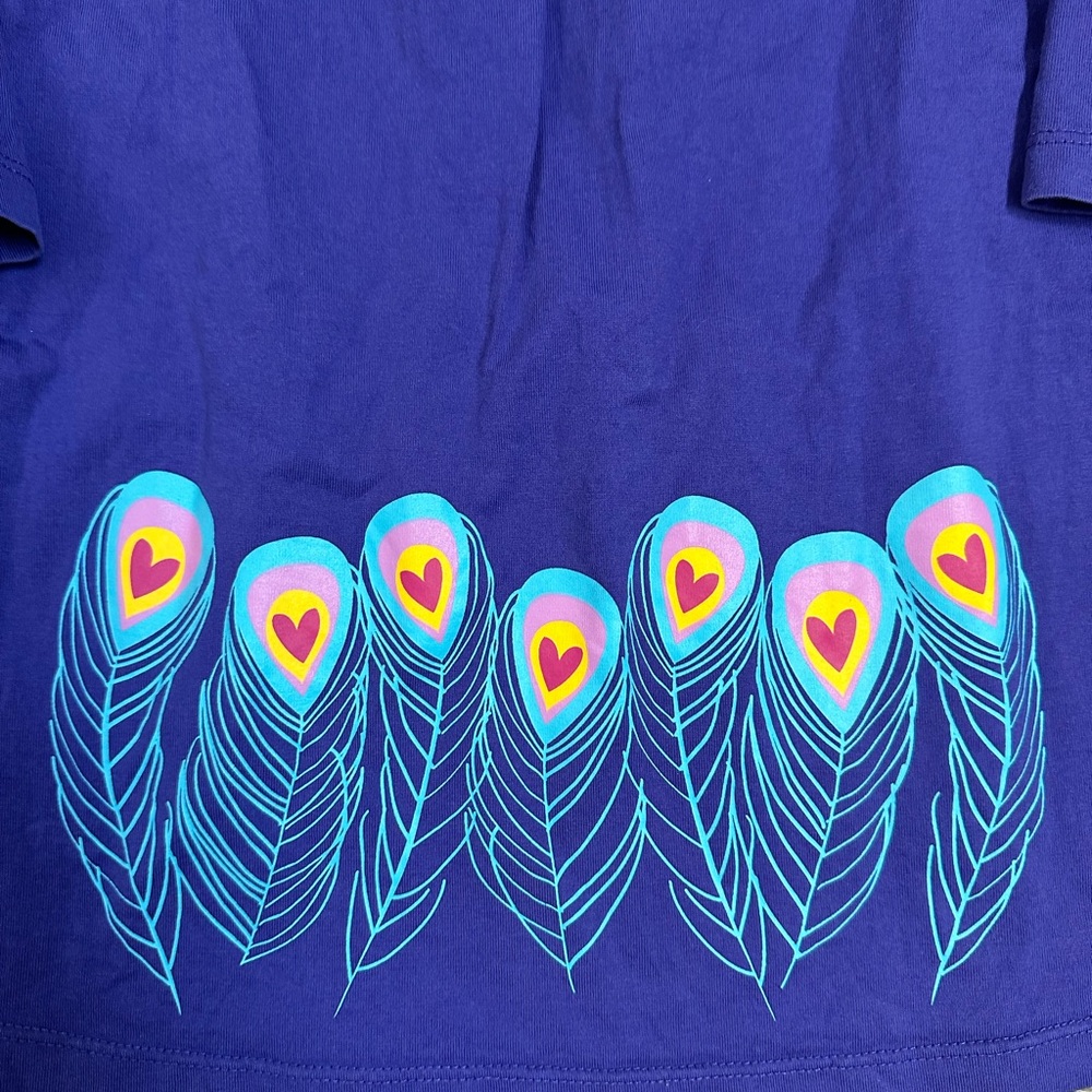Hanna Andersson Girls 4 (100) Purple Peacock dress - Picture 2 of 5